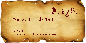 Merschitz Ábel névjegykártya